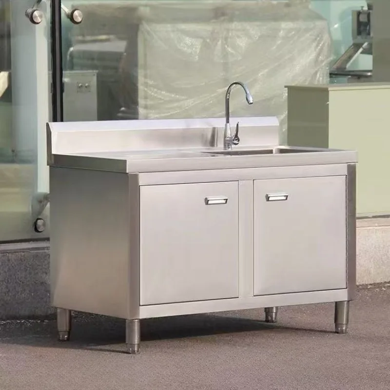 Commercial Kitchen Worktops - 두꺼운 스테인리스 스틸 소재의 주방 싱크대,